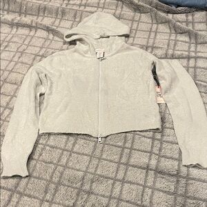 Women's Cream Hooded Sweater